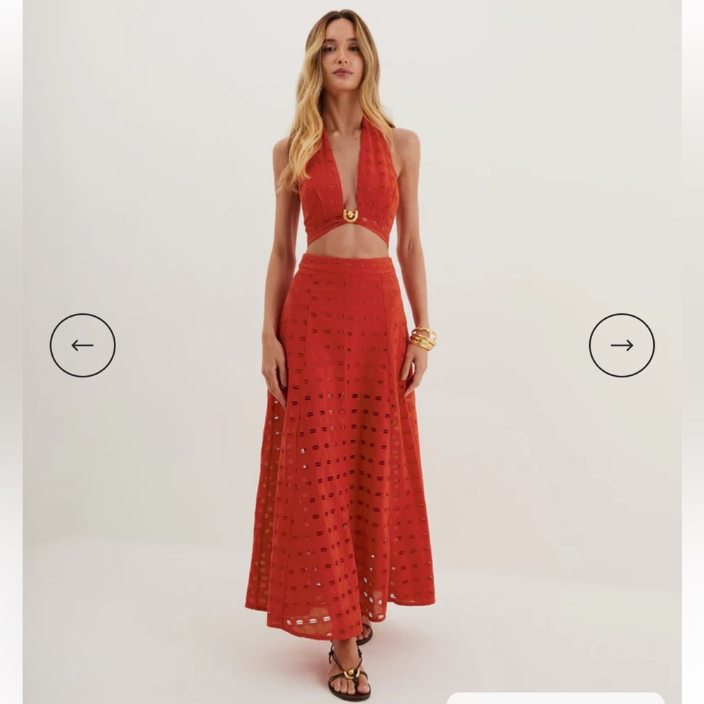 Vix Red Eyelet Set